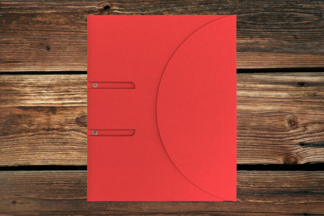 Ordnungsmappen mit Abheftösen 315x250 mm Klettverschluß Intensivrot 320 g/qm